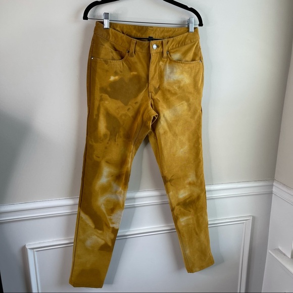 Lululemon men tie dye yellow skinny jeans‎ pants size 28 - Picture 1 of 7